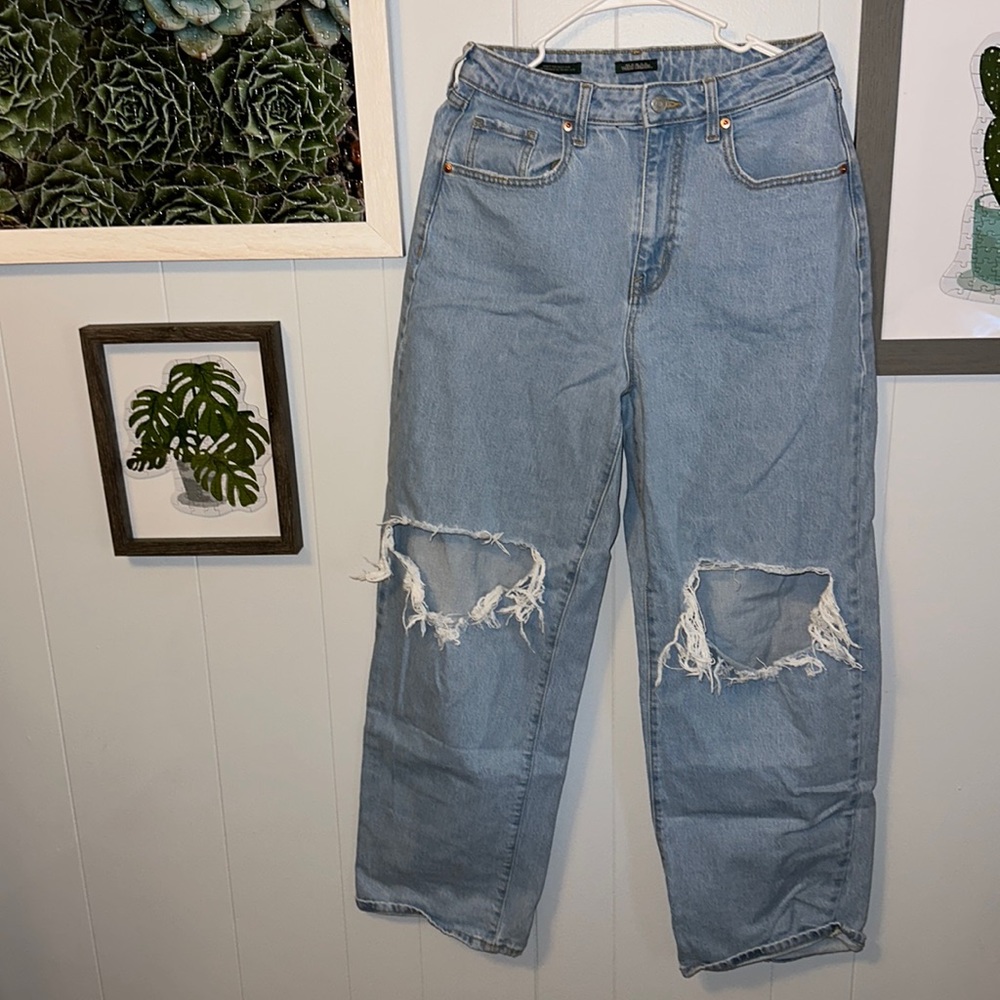wild fable women’s highest rise baggy distressed jeans
